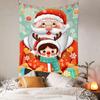 Navidad 2022 Nuevo Tapiz Atmósfera Decorativo Tela de Pared Guardería Papá Noel Tela Colgante Tela de Fondo