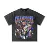 Primavera y Verano 2025 Nuevo Transfronterizo Liga de Campeones 2015 Camiseta de Algodón Pesado de Manga Corta para Hombre y Mujer Americano Vintage Lavado Viejo