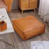 Puf de Couro para Sofá Preguiçoso, Banco Baixo para Armazenamento de Roupas Velhas, Puff de Couro para Sala de Estar, Puf de Couro para Armazenamento de Brinquedos