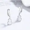 Pendientes de Plata 925 con Forma de Calabaza Hielo Triturado para Mujer, Elegantes y Minimalistas, Pendientes de Aro de Nicho, Joyería para Orejas de Lujo Ligero de Gama Alta