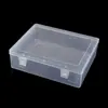 Caja cuadrada pequeña de escritorio, caja de almacenamiento transparente independiente a prueba de polvo para el hogar, caja de almacenamiento de cuentas de joyería de PP, caja organizadora de almacenamiento de cuentas