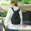 Mochila Urbana Estilo Japonés Color Sólido Nueva Moda Tendencia Fresca Tela de Nylon Repelente al Agua Casual Artística Personalidad Simple