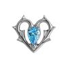 F136 Titanio Corazón de Espina Clavo para Hélice Auricular Recorte Forma de Corazón Circonita Incrustada Rosca Interna Clavo para Labio Clavo para Oreja Joyería de Aleación de Titanio Cabeza