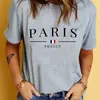 Camiseta Feminina 180Gparis Transfronteiriça Coração Camiseta de Verão Carnaval de Páscoa Tecido Macio Branco