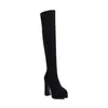 Botas Gruesas Nuevo Tacón Alto 40 Botas de Comercio Exterior Botas de Jinete 2022 Botas Largas Hasta la Rodilla Baile de Tubo de Acero Botas de Mujer 43 Piernas Bonitas Adulto