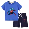 2026 Camiseta Infantil Masculina Verão Novo Estilo Manga Curta Roupa Infantil Estilo Coreano Algodão Calça Curta Feminina Conjunto de Duas Peças