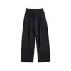Pantalones Casuales Holgados Curvos Estilo Japonés con Diseño Plisado para Hombre, Pantalones de Invierno Nuevos, Marca de Moda Holgados de Color Sólido Ligeramente Anchos Largos