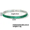 Pulsera de diamantes cuadrados de moda MOXI nueva circonita diamante completo engastado en garra colorido simple paso a paso personalidad pulsera INS para mujer