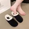 Chinelos peludos femininos para uso externo, outono de 2026, novos e versáteis, de pelúcia, slip-on, planos e preguiçosos, chinelos de algodão Birkenstock