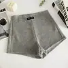 Moda Casual Versátil Cintura Alta Emagrecedor Shorts Cinza para Ciclismo Elástico Petite Justos para Mulheres Verão 2026