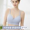 Nuevo Sujetador de Copa Fija sin Aros de Talla Grande Transfronterizo, Ropa Interior Push-Up Cómoda y Transpirable para Mujer, Sujetador Brillante de Copa Delgada para Mujer