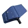 Paraguas Automático Plegable Ins para Hombres y Mujeres, Paraguas de Sol para Estudiantes, Protección UV, Doble Uso para Sol y Lluvia, UPF40+