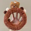 Linha do cabelo alta presilha de cabelo requintada atmosfera fofa faixa de cabeça adorno de cabeça estilo coreano feminina tiaras de cabeça de urso não apertam no elástico do cabelo