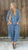 Primavera/Verano 2026 Ropa de Mujer Transfronteriza Amazon Talla Grande Camisa Holgada Pantalones Largos de Cintura Alta Conjunto de Dos Piezas para el Trabajo