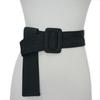 Cinturón Nuevo para Mujer Transfronterizo Cinturón Casual para Mujer Color Sólido Decorativo Super Largo Lona Ancho Cubre Cintura con Abrigo en Stock