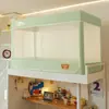 2026 Novo Modelo Mosquiteiro para Cama de Estudante Quarto de Dormir Bloqueio de Luz à Prova de Poeira Mosquiteiro de Três Portas para Cama Superior de Estudante