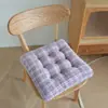 Cojín a Cuadros Japonés Simple Almohadilla para Silla Oficina Sentado Prolongado Almohadilla Suave para Glúteos Silla de Estudiante Cojín de Asiento Engrosado
