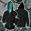 Nova Série Hatsune Miku Impressa em 3D Jaqueta Cardigan com Zíper Moletom com Capuz cosplay Periféricos de Animação