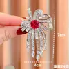 Broche Borla de Cristal Zircônia Brilhante Moda Versátil Acessórios para Blazer de Terno Vestido Corsage Pin Atacado