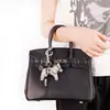 Novo Estilo Bolsa de Pônei em Couro PU Pingente Corrente para Celular Cordão de Contas Lanyard Chaveiro Ornamento Fábrica Presente de Festival do Meio Outono