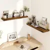 Prateleira de parede de madeira em estoque para sala de estar e sala de jantar, prateleira linear para parede da TV, estante e suporte de parede transfronteiriços