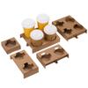 Portavasos desechable para leche espesa, té, café, bebidas, individual, doble, cuatro tazas, embalaje, base de soporte fijo, fabricantes al por mayor 1
