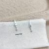 Pendientes de gota de agua con estrellas incrustadas de diamantes cepillados, viento personalizado transfronterizo, nuevos pendientes de lágrima esmerilada, estrellas cruzadas, pendientes de circonita para mujer