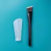 Brocha para Base, Brocha de Maquillaje Plana en Forma de Media Luna, Brocha Plana para Base Líquida sin Marcas, Brocha Ultra Fina para Corrector, Brocha para Mascarilla