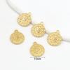 Colgante Pequeño de Ábaco con Carácter de Fortuna de Oro Real Chapado en Oro de 18 Quilates para Joyería DIY, Dijes Pequeños, Aretes, Colgantes para Orejas, Pulseras, Collares D105