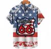 Camisa Masculina Havaiana Estampa Digital Padrão Carro Moto Camisa Masculina de Manga Curta com Lapela Verão 2023