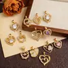 Colgante Dinámico de Doble Corazón Transfronterizo con un Toque de Lujo, Modernos y Tendencia Accesorios para Joyería DIY con Forma de Corazón, Venta Directa de Fábrica