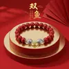 Pulsera de Cinabrio Crudo con Alto Contenido de Arena Roja, Simbolizando Abundancia Cada Año, Adecuada para Hombres y Mujeres, Regalo de Joyería al por Mayor
