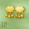 Acessórios de Ouro de Areia com Fechadura de Longevidade e Riqueza, Fechadura Segura de Entrada e Saída com Caractere de Bênção, Acessórios para Joias DIY, Acessórios para Pingentes de Pulseira Atacado