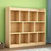 Librero de Madera Maciza de Pie para Niños Librero Simple Combinación Gabinete de Rejilla Gabinete Bajo Hogar Simple Moderno Gabinete de Almacenamiento