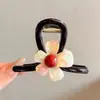 Pinza para el Pelo de Flor para Cabello Grueso en la Parte Trasera de la Cabeza, Pinza para el Pelo de Lazo Linda y Sencilla, Tamaño Grande para Mujeres, Popular Pinza de Tiburón de Acrílico