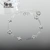 Pulsera de Trébol de Cuatro Hojas de Plata de Ley 925 Pulsera de Verano para Mujer Pulsera de Novia Diseño Nicho ins Celebridad de Internet Simple Accesorios de Lujo Ligero para Mujer
