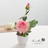 Flor artificial estilo nórdico rosa pequeno bonsai flor artificial decoração de interiores fabricantes fornecem diretamente uma geração de plantas artificiais em vaso