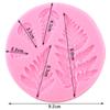 Celebridad Cibernética Pluma Flip Azúcar Silicona Molde Decoración de Pastel DIY Chocolate Hoja Flip Azúcar Pastel Silicona Molde