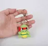 Pingente de Tartaruga Ninja Tricotado à Mão Desenho Animado Anime, Chaveiro de Animal Crochê em Lã, Pingente de Bolsa de Tartaruga Feito à Mão