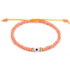 Pulsera Nueva de Cristal para Arroz Tejida a Mano Ojo del Diablo con Cuentas de Ojo Esmaltado para Mujeres
