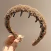 Faixa de cabelo antiderrapante com dentes estilo francês para mulheres, adequada para maquiagem e lavar o rosto, uso diário, presilha alta para cabelo, acessório de cabelo