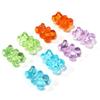 Color acrílico transparente oso de dibujos animados agujero recto cuentas sueltas color caramelo diy Gel de crema funda de teléfono móvil pinza para el pelo joyería