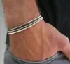 Europa y Estados Unidos nuevo simple ins pulsera de cadena de acero inoxidable juego de 4 piezas personalidad transfronteriza retro traje de pulsera de caja