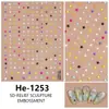 Redanco5D Relieve Ins Popular Pegatina para Uñas Arte Dibujos Animados DIY Estrella de Cinco Puntas Estéreo Pegatina para Uñas He1254