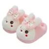 Pantuflas de algodón para niños y niñas para otoño e invierno, cálidas, de felpa, antideslizantes, a juego para padres e hijos, para uso en casa, zapatos de algodón cerrados para bebé