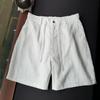 Estilo Old Money Pantalones Cortos de Lino Retro para Hombre Verano 2025 Ropa de Exterior Ligeros Transpirables Pantalones de Cinco Puntos para Hombre Talla Grande Pantalones Cortos Sueltos para Hombre
