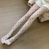 Meias de Seda com Laço Preto Finas de Verão Sexy Celebridade da Internet Ins Meias de Seda Pretas Meia-calça Jacquard Branco Leite