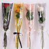 Saco de embalagem de flores personalizado saco único saco para flor rosa embalagem de buquê pequeno saco de flores triangular transparente papel de embrulho