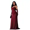 C7853 Transfronteiriço 2026 novo vestido tubinho feminino de alta qualidade, elegante, com gola franzida, cintura plissada e barra de sereia