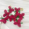 Pendientes de flores con cuentas hechos a mano, estilo moderno para vacaciones de verano, suaves, pequeños y frescos, recién llegados para mujer.